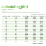 Leikskólagjöld _ eitt barn